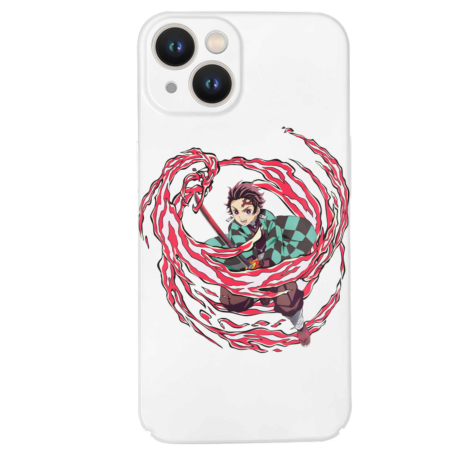 （画像用） 鬼滅の刃 竈門 炭治郎／かまど たんじろう Kamado Tanjirou 【iPhone 14シリーズ対応】ハードケース